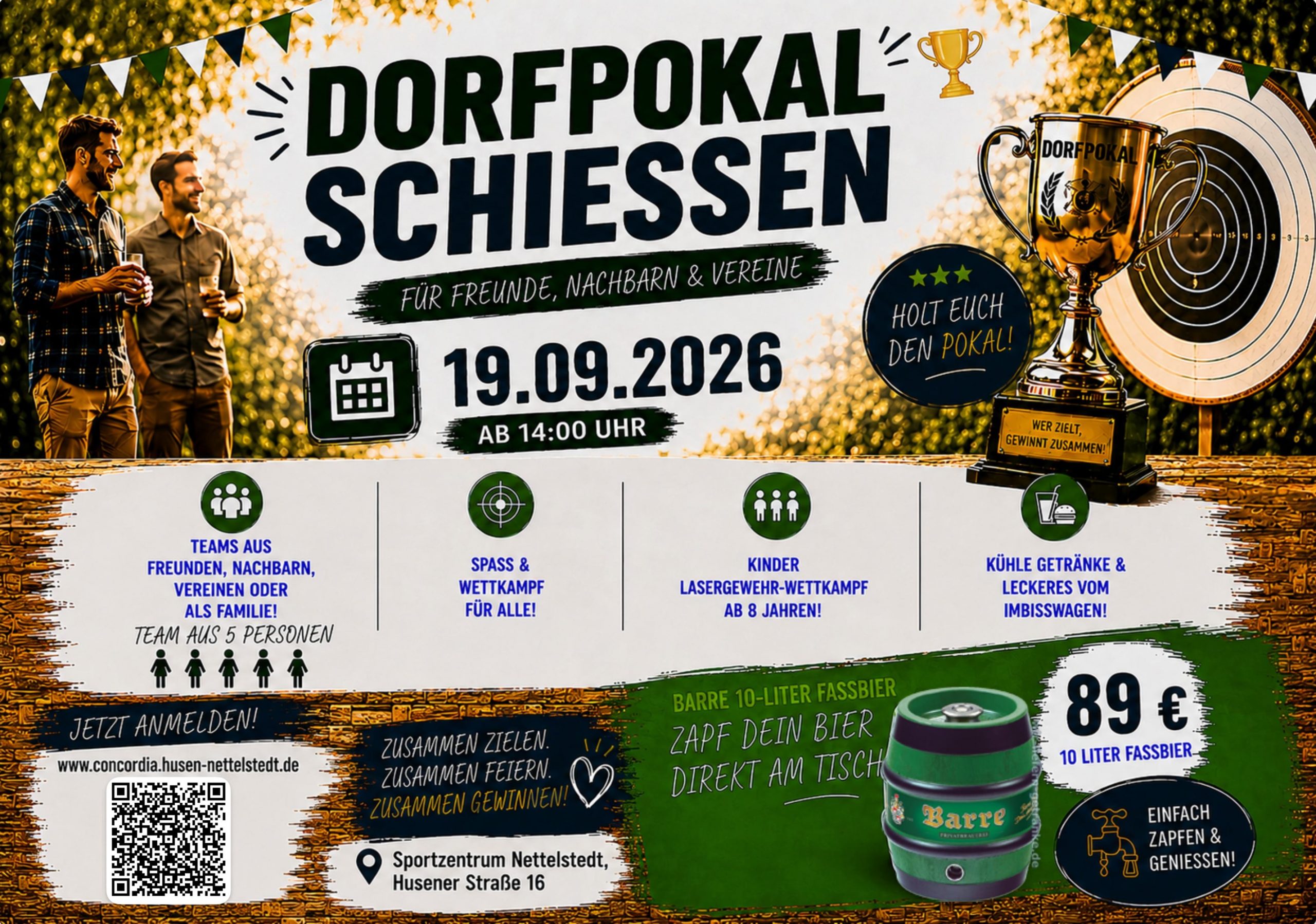 Dorfpokalschießen Nettelstedt am 19. September 2026 - Melde jetzt dein Team an.